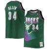 Attraente Comodo Stupendo Ray Allen Milwaukee Bucks Big & Tall 1996/97 Hardwood Classics Swingman Jersey Hunter Green