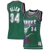 Resistente Moderno Ray Allen Milwaukee Bucks Women's 1996/97 Hardwood Classics Swingman Jersey Green