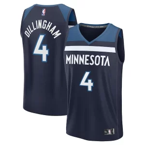 Robusto Trendy Stupendo Rob Dillingham Minnesota Timberwolves Youth 2024 NBA Draft Fast Break Player Jersey Icon Edition Navy