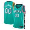 Cool San Antonio Spurs Nike Unisex 2022/23 2022/23 Swingman Custom Jersey City Edition Turquoise