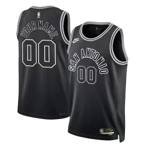 Sofisticato Classico San Antonio Spurs Nike Unisex 2022/23 Custom Swingman Jersey Classic Edition Black