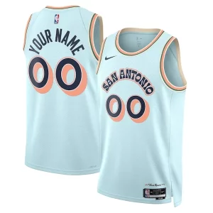 Trendy San Antonio Spurs Nike Unisex 2024/25 Custom Swingman Jersey City Edition Light Blue