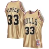 Lussuoso Scottie Pippen Chicago Bulls 75th Anniversary 1997/98 Hardwood Classics Swingman Jersey Gold