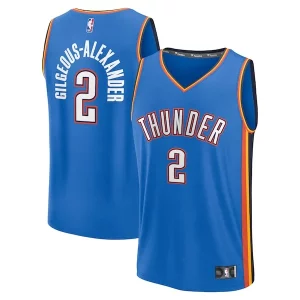 Comodo Trendy Duraturo Shai Gilgeous Alexander Oklahoma City Thunder Fast Break Replica Player Jersey Icon Edition Blue