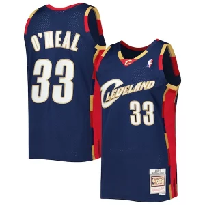 Accattivante Shaquille O'Neal Cleveland Cavaliers Hardwood Classics 2009/10 Jersey Navy