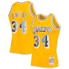 Comodo Pratico Robusto Shaquille O'Neal Los Angeles Lakers 1996 97 Hardwood Classics NBA 75th Anniversary Diamond Swingman Jersey Gold