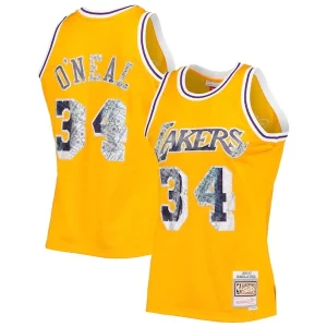 Comodo Pratico Robusto Shaquille O'Neal Los Angeles Lakers 1996 97 Hardwood Classics NBA 75th Anniversary Diamond Swingman Jersey Gold