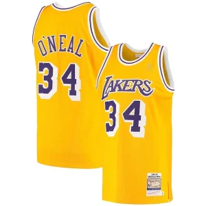 Robusto Incantevole Shaquille O'Neal Los Angeles Lakers 1996/97 Hardwood Classics Authentic Jersey Gold