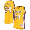 Bellissimo Shaquille O'Neal Los Angeles Lakers 2000 NBA Finals Hardwood Classics Authentic Jersey Gold