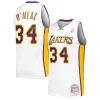 Elegante Lussuoso Shaquille O'Neal Los Angeles Lakers 2001/02 Hardwood Classics Swingman Jersey White