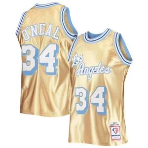 Incantevole Classico Shaquille O'Neal Los Angeles Lakers 75th Anniversary 1996/97 Hardwood Classics Swingman Jersey Gold