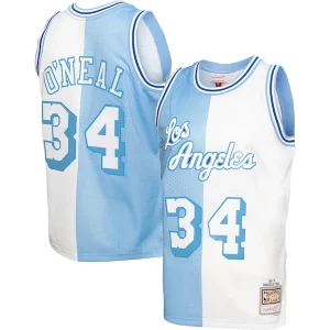 Comodo Shaquille O'Neal Los Angeles Lakers Big & Tall Hardwood Classics 1996/97 Split Swingman Jersey Powder Blue/White