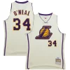 Duraturo Carino Shaquille O'Neal Los Angeles Lakers Chainstitch Swingman Jersey Cream