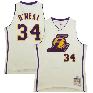 Duraturo Carino Shaquille O'Neal Los Angeles Lakers Chainstitch Swingman Jersey Cream