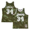 Comodo Carino Trendy Shaquille O'Neal Los Angeles Lakers Hardwood Classics 1996/97 Ghost Green Swingman Jersey Camo