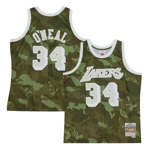 Comodo Carino Trendy Shaquille O'Neal Los Angeles Lakers Hardwood Classics 1996/97 Ghost Green Swingman Jersey Camo