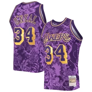 Versatile Fascinante Shaquille O'Neal Los Angeles Lakers Hardwood Classics 1996/97 Lunar New Year Swingman Jersey Purple