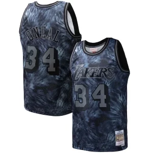 Moderno Shaquille O'Neal Los Angeles Lakers Hardwood Classics 1996/97 Tie Dye Swingman Jersey Black
