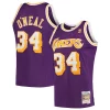 Fascinante Eccezionale Shaquille O'Neal Los Angeles Lakers Hardwood Classics Swingman Jersey Purple/Royal/Gold