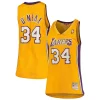 Bellissimo Shaquille O'Neal Los Angeles Lakers Women's 1999/00 Hardwood Classics Swingman Jersey Gold