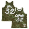 Attraente Stupendo Classico Shaquille O'Neal Orlando Magic Hardwood Classics 1994/95 Ghost Green Swingman Jersey Camo