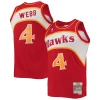 Trendy Delizioso Eccezionale Spud Webb Atlanta Hawks Hardwood Classics Swingman Jersey Red