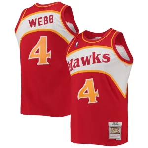 Trendy Delizioso Eccezionale Spud Webb Atlanta Hawks Hardwood Classics Swingman Jersey Red