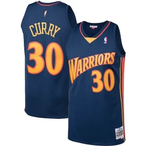 Stupendo Stephen Curry Golden State Warriors 2009/10 Big & Tall Hardwood Classics Swingman Jersey Navy
