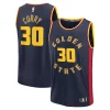 Lussuoso Stephen Curry Golden State Warriors 2024/25 Fast Break Player Jersey City Edition Navy