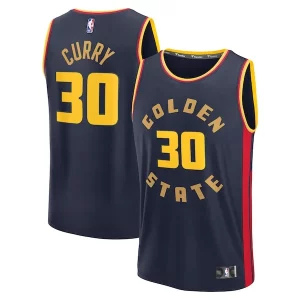 Lussuoso Stephen Curry Golden State Warriors 2024/25 Fast Break Player Jersey City Edition Navy
