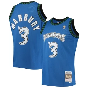 Attraente Incantevole Stupendo Stephon Marbury Minnesota Timberwolves 1996/97 Hardwood Classics Swingman Jersey Blue
