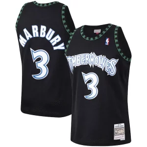 Cool Stephon Marbury Minnesota Timberwolves 1997/98 Hardwood Classics Swingman Jersey Black