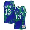 Versatile Steve Nash Dallas Mavericks 1998/99 Hardwood Classics Marble Swingman Jersey Blue