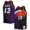 Prestigioso Steve Nash Phoenix Suns Big & Tall Hardwood Classics 1996/97 Split Swingman Jersey Purple/Black