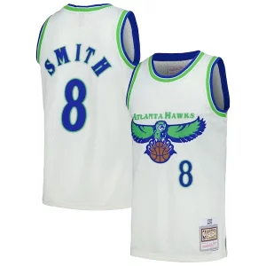 Raffinato Prestigioso Gorgeous Steve Smith Atlanta Hawks Chainstitch Swingman Jersey Cream