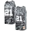 Eccezionale Moderno Tim Duncan San Antonio Spurs 1998/99 Hardwood Classics Lunar New Year Swingman Jersey Silver