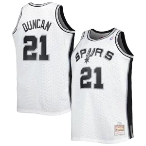 Raffinato Prestigioso Ottimo Tim Duncan San Antonio Spurs Big & Tall Hardwood Classics 1998/99 Swingman Jersey White/Black