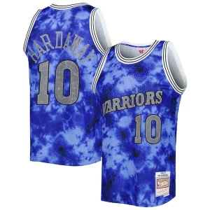 Eccezionale Lussuoso Tim Hardaway Golden State Warriors 1990/91 Galaxy Swingman Jersey Blue