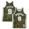 Resistente Moderno Bellissimo Tony Parker San Antonio Spurs Hardwood Classics 2000/01 Ghost Green Swingman Jersey Camo