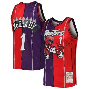 Sofisticato Incantevole Resistente Tracy McGrady Toronto Raptors Hardwood Classics 1998/99 Split Swingman Jersey Purple/Red