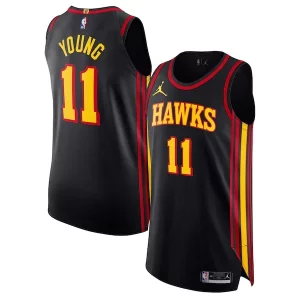 Lussuoso Trae Young Atlanta Hawks Jordan Brand Authentic Player Jersey Statement Edition Black
