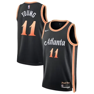Eccezionale Comodo Trae Young Atlanta Hawks Nike Unisex 2022/23 Swingman Jersey City Edition Black