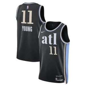 Moderno Trae Young Atlanta Hawks Nike Unisex 2023/24 Swingman Jersey Black City Edition