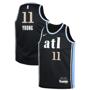 Carino Trae Young Atlanta Hawks Nike Youth Swingman Replica Jersey City Edition Black
