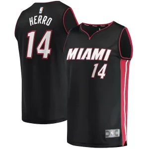 Pratico Versatile Tyler Herro Miami Heat Fast Break Replica Jersey Icon Edition Black