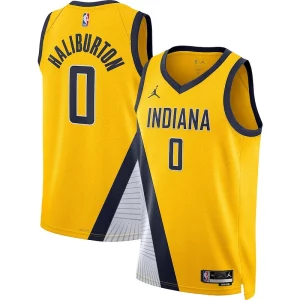 Fantastico Cool Tyrese Haliburton Indiana Pacers Jordan Brand Unisex Swingman Jersey Statement Edition Gold
