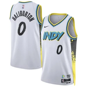 Trendy Bellissimo Tyrese Haliburton Indiana Pacers Nike Unisex 2024/25 Swingman Player Jersey City Edition White
