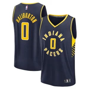 Resistente Eccezionale Tyrese Haliburton Indiana Pacers Youth Fast Break Replica Player Jersey Icon Edition Navy