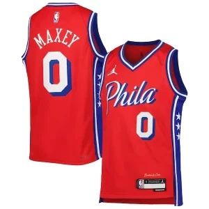 Attraente Raffinato Tyrese Maxey Philadelphia 76ers Jordan Brand Youth Swingman Jersey Statement Edition Red
