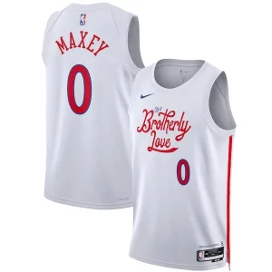 Attraente Raffinato Robusto Tyrese Maxey Philadelphia 76ers Nike Unisex 2022/23 Swingman Jersey City Edition White